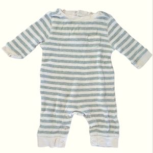 🍁2/$7🍁 OLD NAVY Pink and Grey Striped Thermal Long Sleeve Jumpsuit